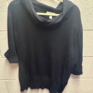 dressbarn Elegant Black Cowl Neck Sweater